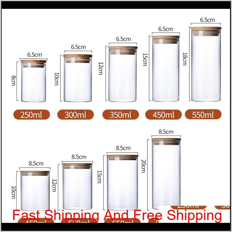 

Transparent Glass Food Storage Canisters Corks Cover Jars Bottles For Sand Liquid Food Eco-friendly Glass Bott qylXHE garden2010