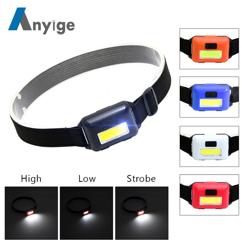 

Head Lamps ANYIGE Mini 3 Modes Waterproof COB LED Outdoors Headlight Headlamp Torch Emergency Lantern For Outdoor Activities