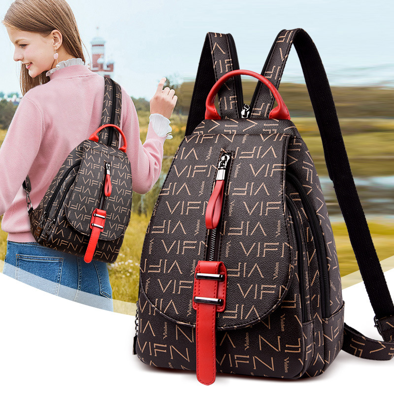 

2021 Genuine Leather Backpack Leisure backpack lady travel bag Small big capacity Handbag Woman bag Style Fashion Bags Mini School Bags