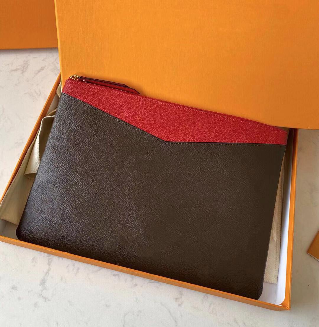 

New Travel Toiletry Pouch Clutch Bags 6 colors Protection Makeup Mens Genuine Leather Waterproof Cosmetic Bag For Women M62048, Gift bag not sold seperate