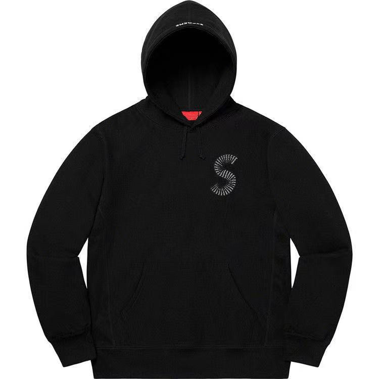

Top quality 20FW Sup designer Hoodies big S overlapping small logo letter embroidery men's and women's hooded sweater, Blue