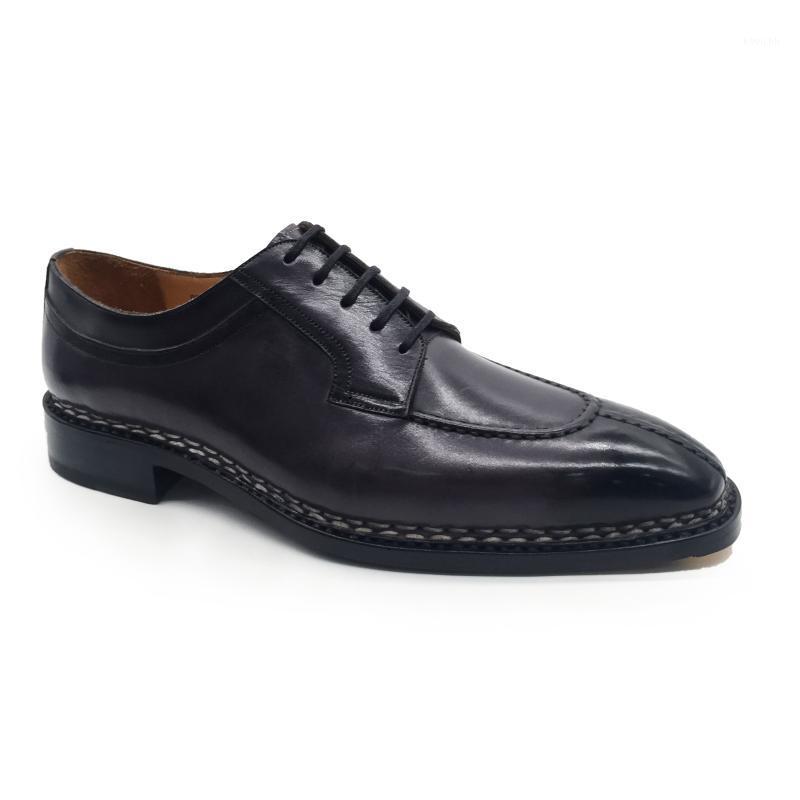 

Business Man Leather Men's Shoes Italian Outsole Norwegian Sewing Is Made By Hand Strapped Dress, Black