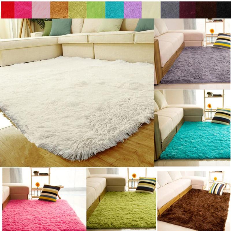 

70x140cm Winter Super Soft Fluffy Rug Large Area Mat Faux Fur Rug Home Decor Modern Solid Shaggy Fur Carpet Living Room Bedroom, Light green
