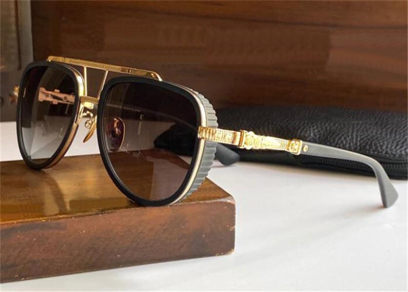 

New design sunglasses PUSHIN ROD I pilot frame retro punk design heavy industry motorcycle jacket style top quality uv400 lens eyewear, White;black