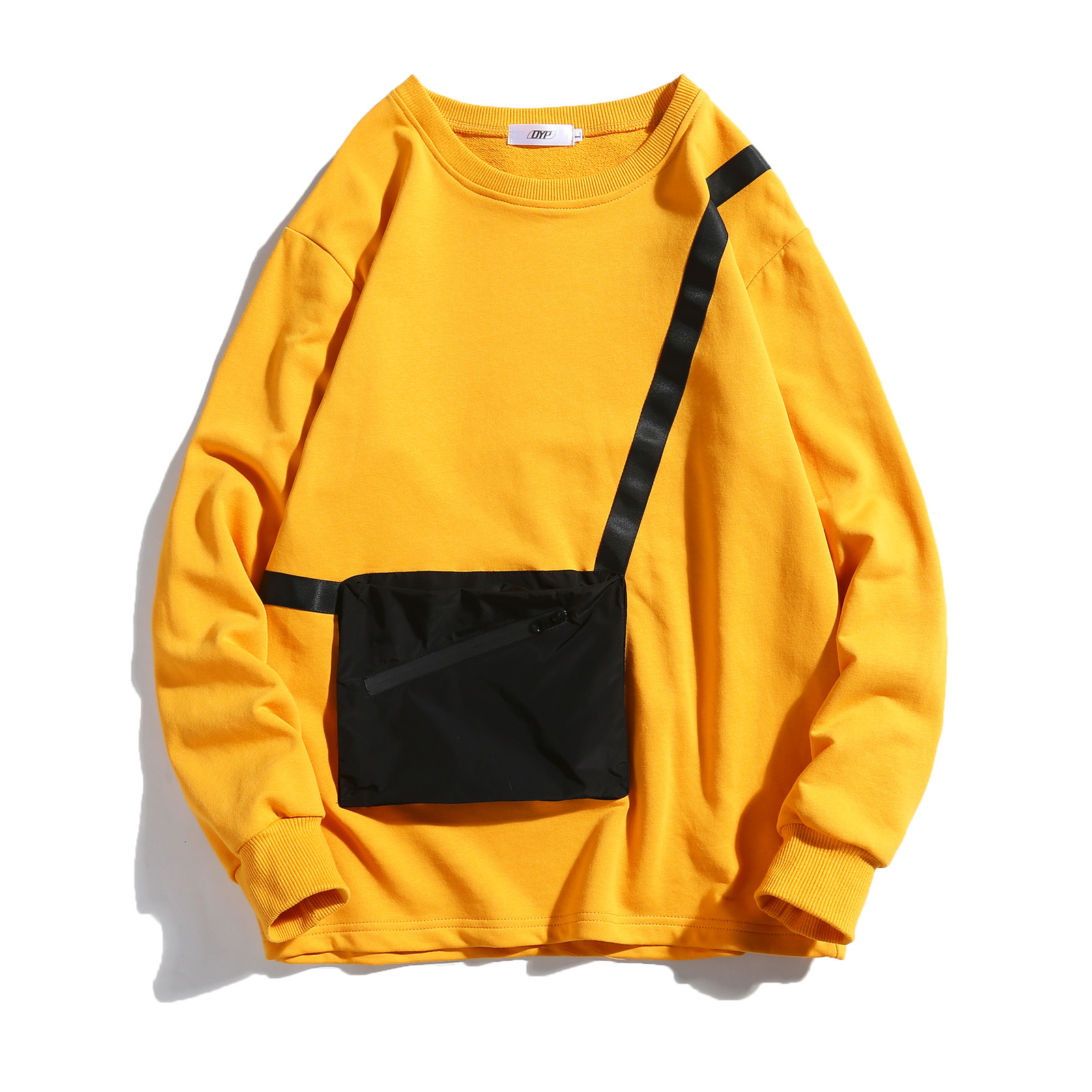 

New Fashion Loose Big Pockets Hoodies Men 2021 Autumn Men's Streetwear Hoodie Long Sleeve Pullover Hip Hop Man Top U8g9, White