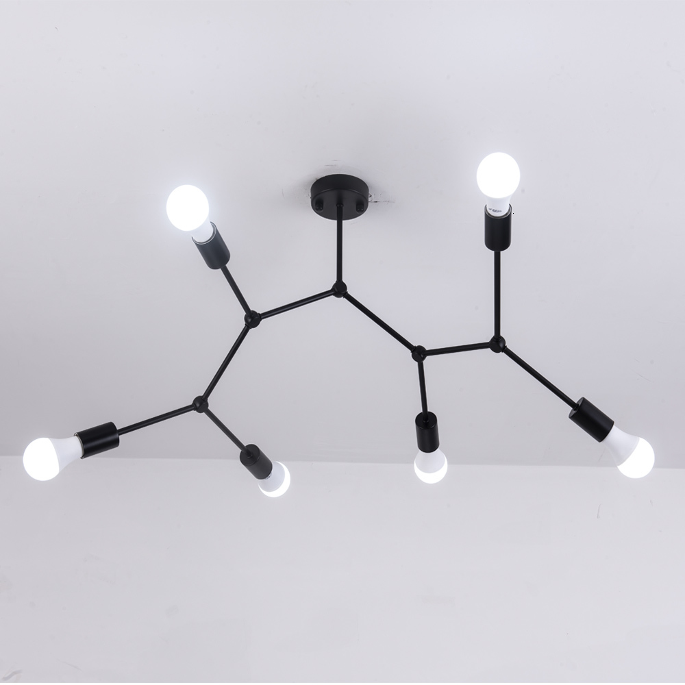

2021 New Modern Led Ceiling Chandelier Living Room Bedroom Molecular Chandeliers Multiple Heads Creative Home Lighting Fixtures Y0d0
