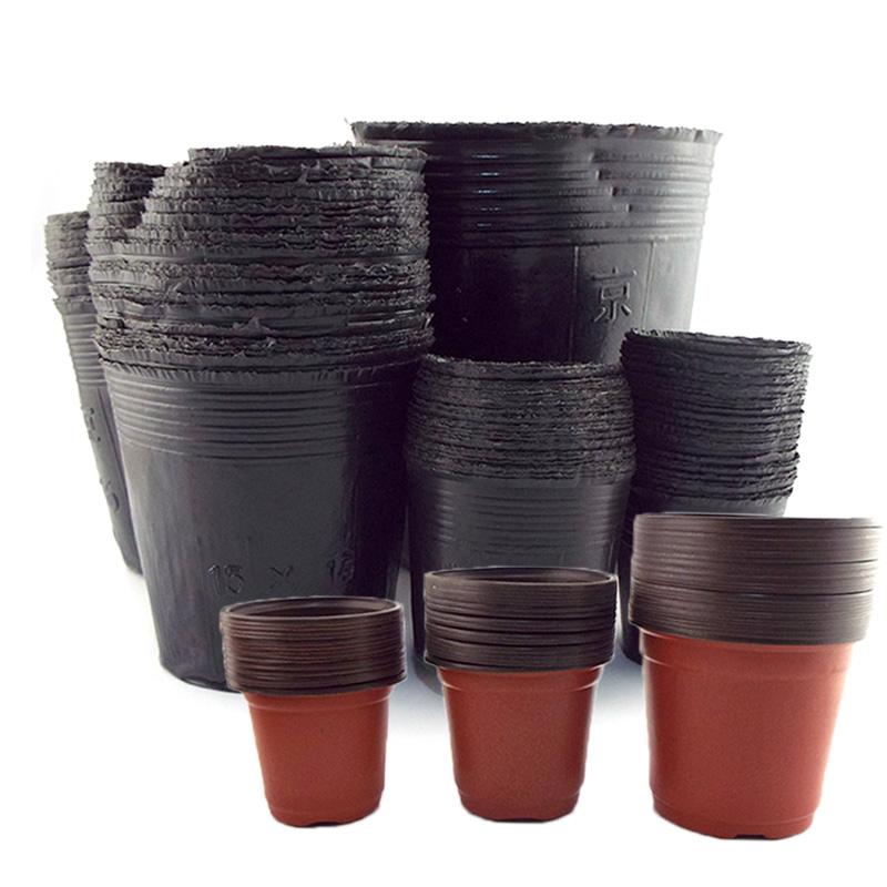 

Planters & Pots 50/100 6/8/12cm Plant Grow Pot Gardening Nursery Cups Planter Starters Garden Flower Plastic Vegs Home Tools