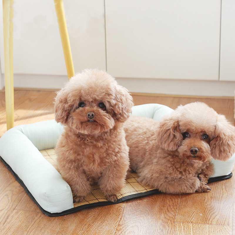 

Oxford Fabric Summer Cool Dog Bed Mat Puppy Cushion Cat Sofa Bed Pet Small Medium Large Dogs Beds Pad Cats House, Gray