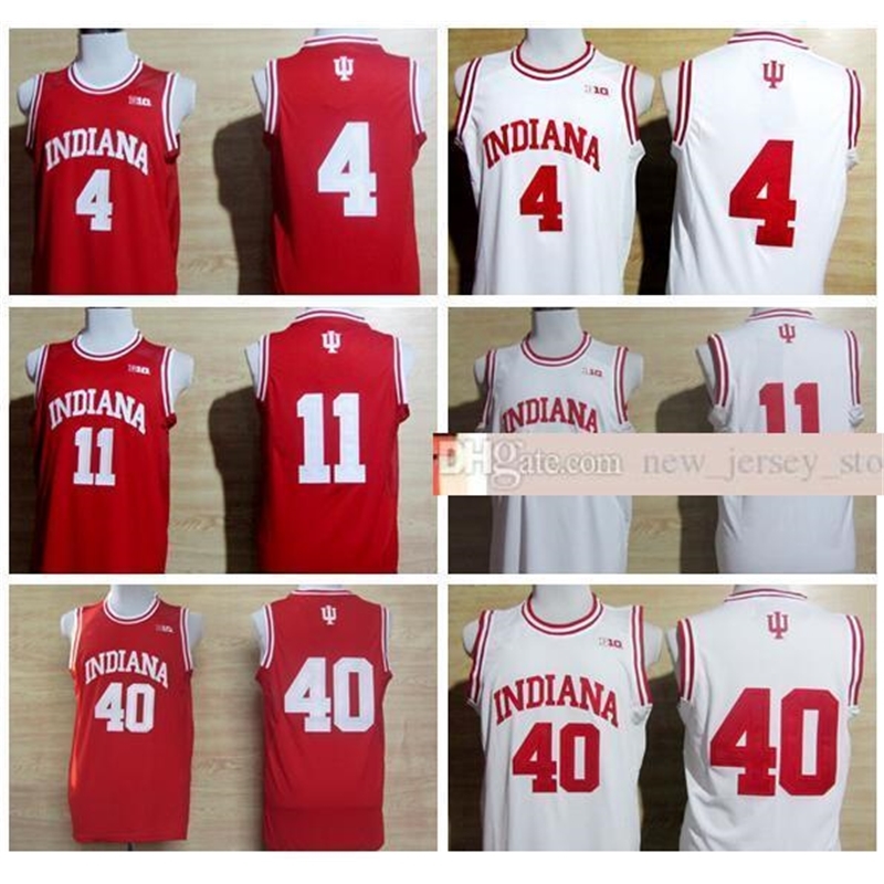 

NCAA College Indiana Hoosiers Isiah 11 Thomas Jersey Victor 4 Oladipo Cody 40 Zeller Shirt Uniform Red White Stitched Basketball Jerseys, Black;red