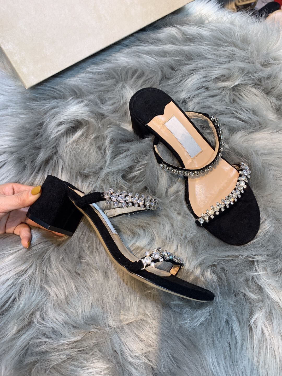 

Women sandal wedding dress shoes sexy pump Elegant lady's sandals crystal straps Luxury designer heeled Shiloh Hot Pink Suede Open Toe EU35-42