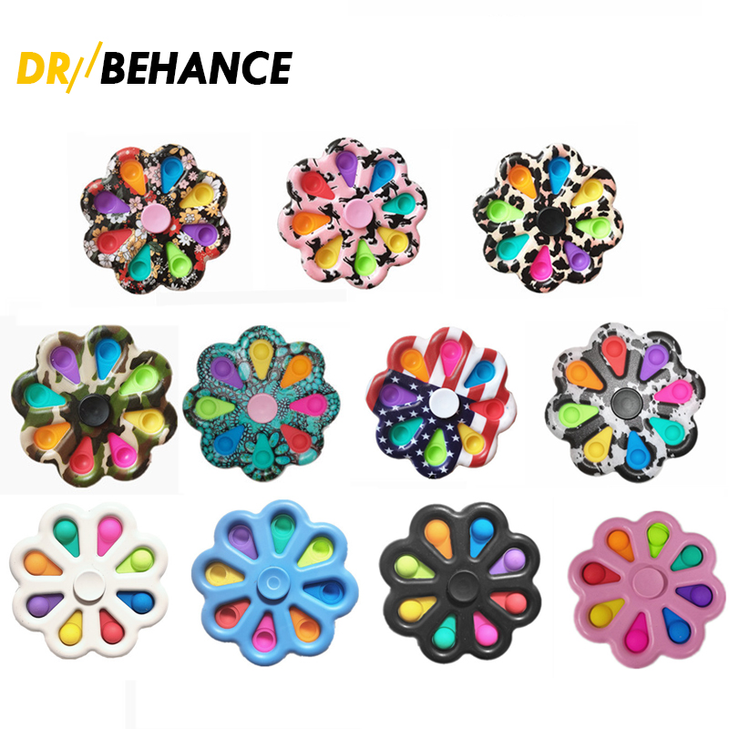 

Newest Fidget Toy Decompression Bubble Toys Flower Board Sensory Fidgets Spinners Sunflower Shape