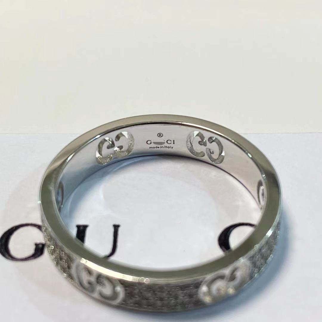 

double diamond S925 silver jewelry female fashion simple lovers ring