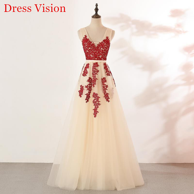 

2021 Arrival Lace Appliques V-neck Sleeveless Mariag Prom Vestido De Noiva Robe to Be Party Gowns Cjhx