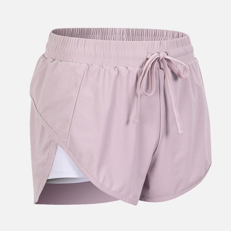 

Running Shorts Ladies Tennis Yoga Two-piece In One Quick-drying Breathable Loose Fitness Jogging Sports Short Pants With Pocket Y12425Dk, Black