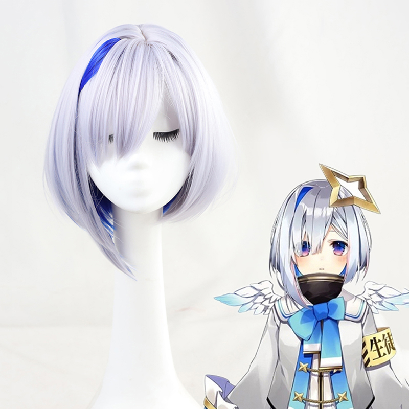 

Amane Kanata Costume Cosplay Wigs Synthetic Wig +Hair Cap, The same as picture