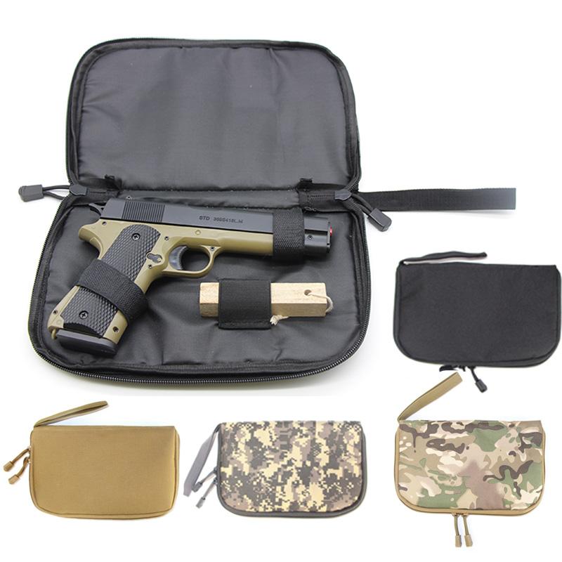 

Stuff Sacks Tactical Gun Pistol Carry Bag Hand Magazine Pouch Soft Protection Case Holster Military Hunting Accessories, Black