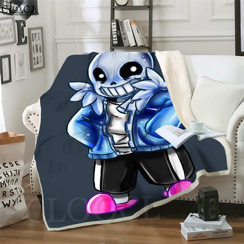 

CLOOCL Undertale Sans 3D Print Casual Style Air Conditioning Blanket Sofa Teens Bedding Throw Blankets Plush Quilt