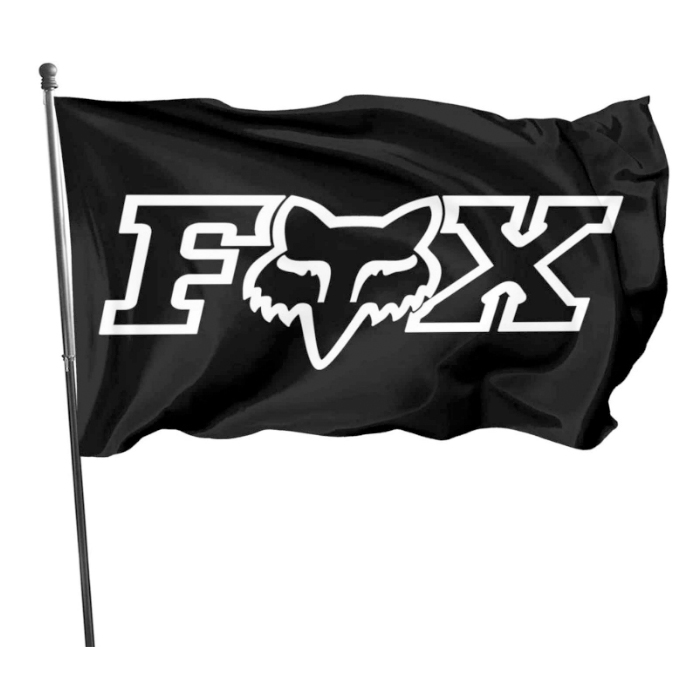 

Fox Motocross Flags Outdoor Decoration Banners 3X5FT 100D Polyester Hot Design 150x90cm Fast Shipping Vivid Color With Two Brass Grommets
