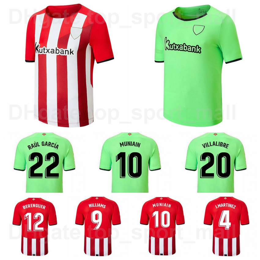 

21-22 Soccer 7 Alex Berenguer Jerseys 9 Inaki Williams 10 Iker Muniain 8 Oihan Sancet 11 Jon Morcillo 21 Ander Capa 22 RAUL GARCIA Football Shirt Kits Home Red Bi Er Ba E, Fluorescent green