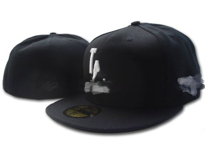 

Fitted Hats Man Cool Baseball Caps Adult Flat Peak Hip Hop LA Cap Men Women Full Closed Gorra, Blue;gray