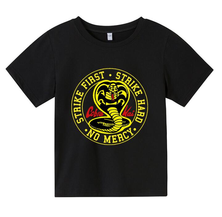 

COBRA KAI T-Shirts Boys and girls Summer Cotton Tops Tees Print T Shirt kid T-Shirt Homme Fashion Oversized shirt baby clothes, Blue