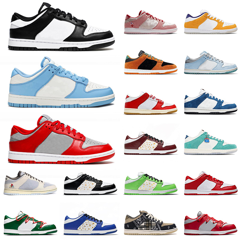 

SB Dunk Running Shoes Black White Low Coast Authentic Men Women UNLV Chunky Dunky Valentine Day Futura Blue Trainers Skateboarding 36-45, White;red