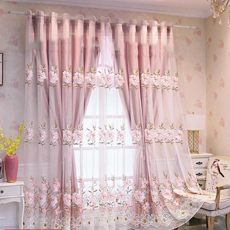 

Curtain & Drapes European Luxury Elegant Embroidery Double Layers Curtains For Living Room High Quality Classic French Window Bedroom4