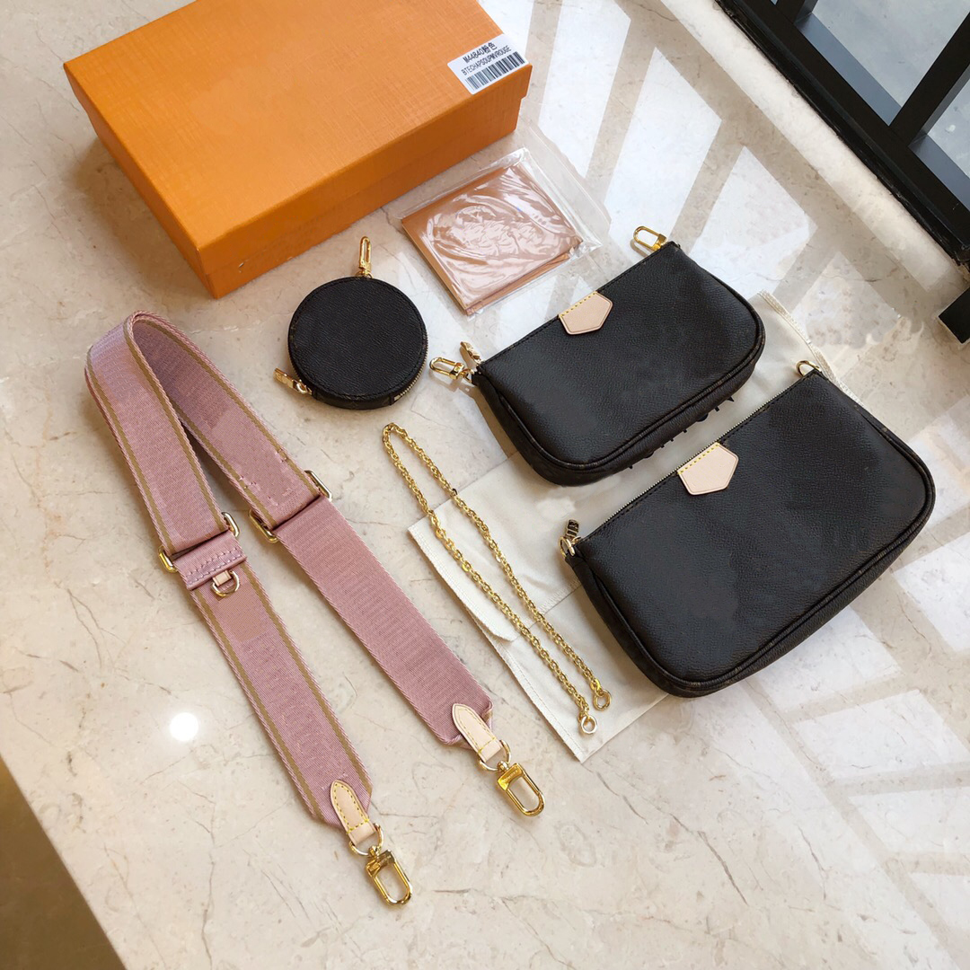 

Luxury Designer Cross body Bags With Pouch Purse Accessories Shoulder Women Handbags Tote 3 in 1 Fashion Message Bag High Quality Leather, Package