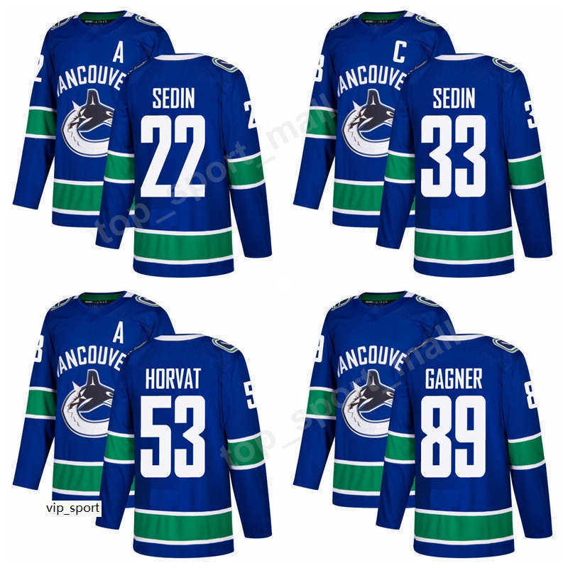 

Season New Vancouver Canucks 33 Henrik Sedin Jersey 89 Sam Gagner 53 Bo Horvat 22 Daniel Sedin Ice Hockey Jerseys Blue Top Quality