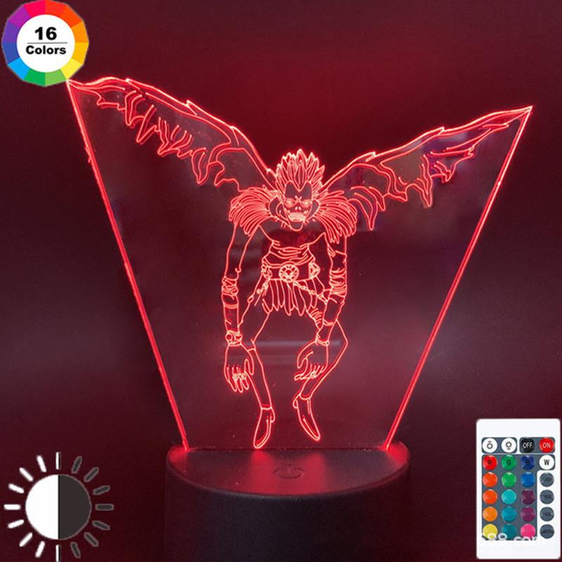 

Night Lights Anime Death Note LED Light Ryuk Figure Model 3D Lamp Bedroom Decoration Funs Birthday Christmas Gifts Drop