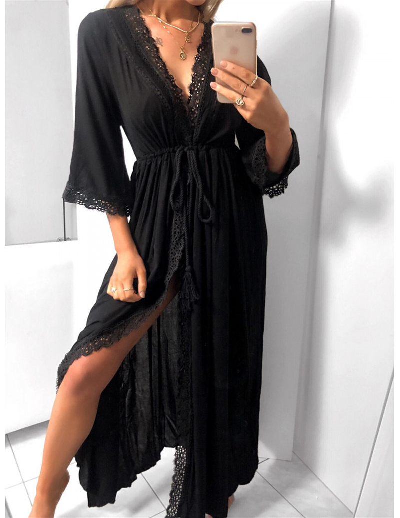 

2021 New Fashion Summer Plus Size Woman Clothes Maxi Long Women Casual Es Sexy Vestidos Elegant Robe Femme Vestido De Festa Rquo, Black