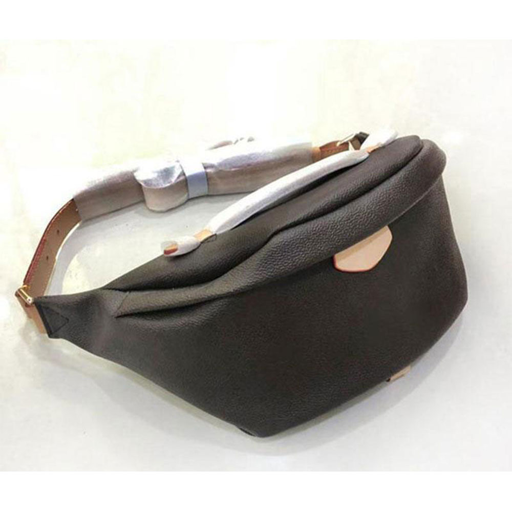 

M43644 Best quality Real Leather BUMBAG Waistpacks Women Belt bag Fashion zipper Crossbody Bag Men Sports Waist Bags Date code