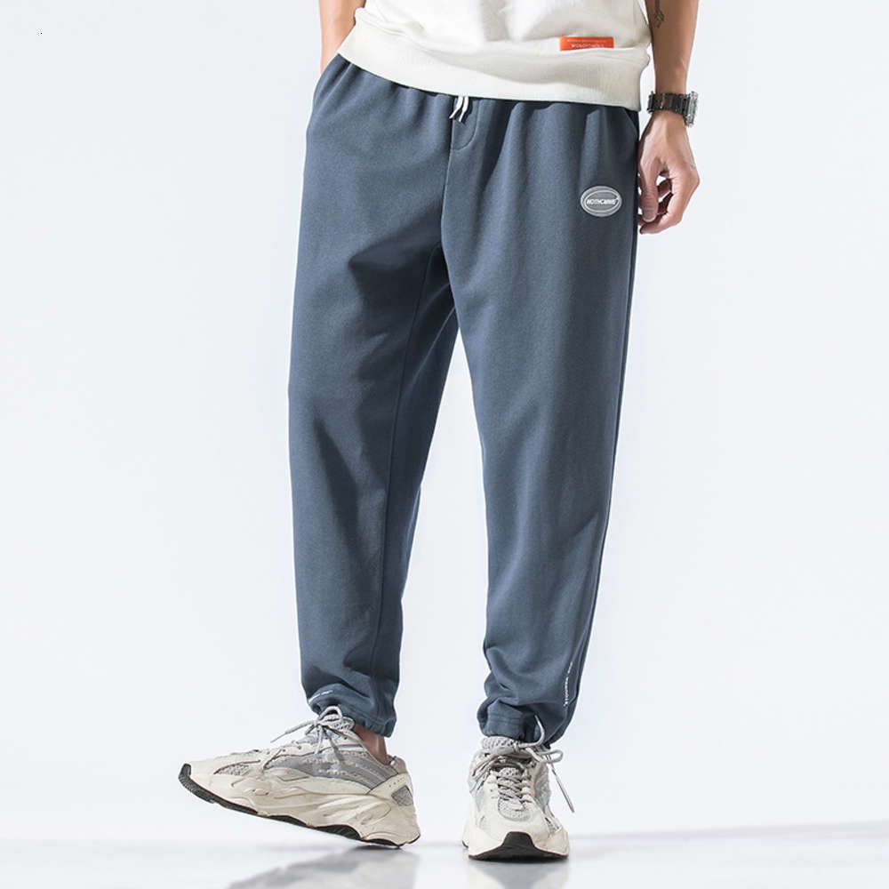 

casual summer thin youth versatile new loose Capris pants Korean Men's fashion, Black