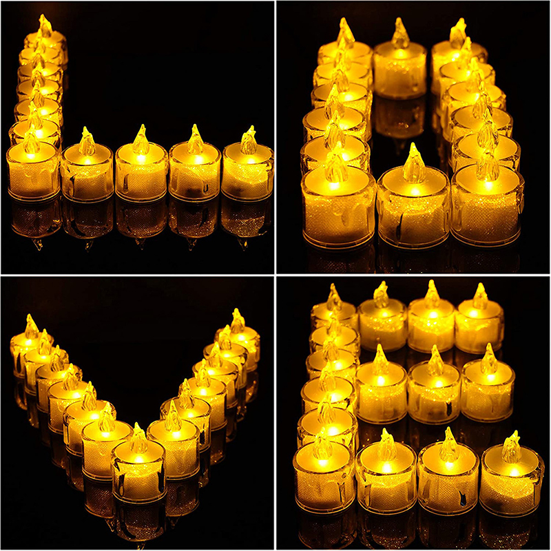 

2021 New 24 Ps Eletrnico Caso Prata Vela Eletrnica De Halloween Luz Cilndrica Lmpada Natal 5mdz