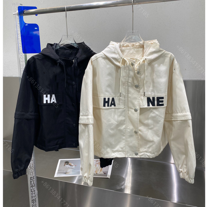 

2021ss women cc hoodie jacket sleeves detachable long sleeves to short sleeves brand zipper jackets coat logo letters printed cotton hoodie top designer clothes c1