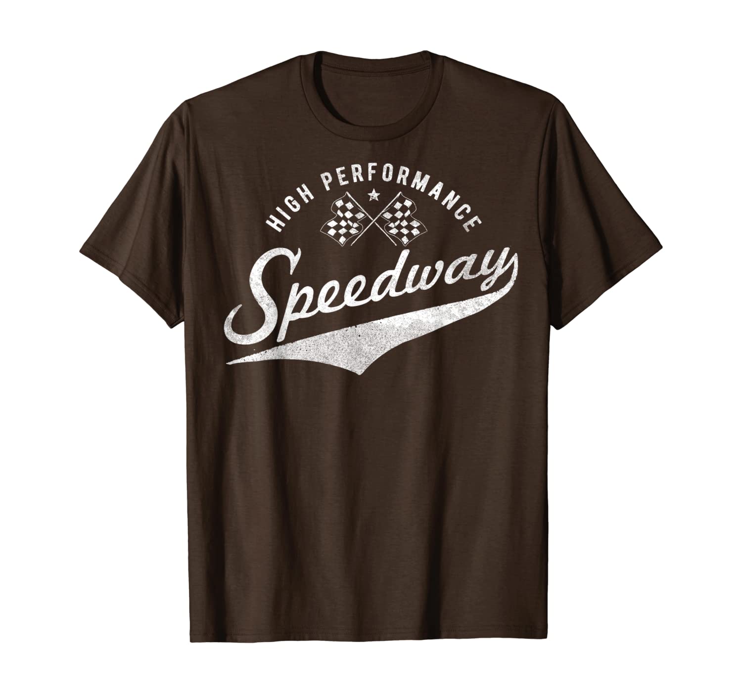 High Performance Speedway Checkered Flags Graphic T-Shirt-image-712351324