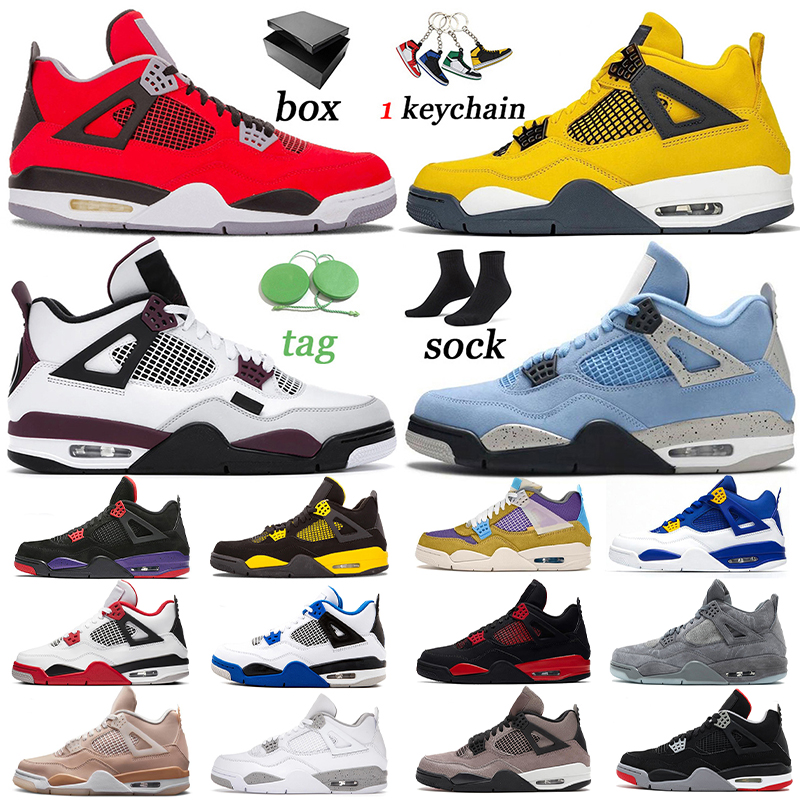 

2021 Jumpman 4 Basketball Shoes 4s University Blue Oreo Fire Red Black Mens Trainers Sports Sneakers 36-47, 40-45
