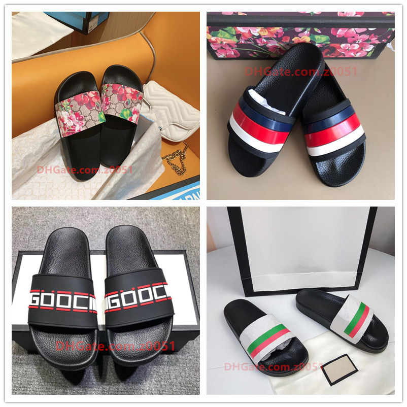 

2021 Men Women Slippers Fashion Summer Shoes Casual Slip On Black Slides Ladies Flip Flops Female beach sandals Pantoufle Femme Shoes