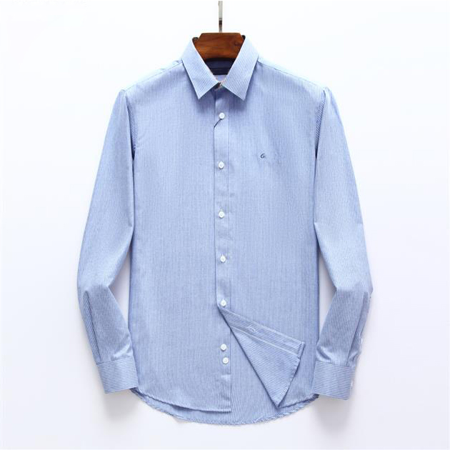 

Luxurys Desihners Men's Fashion Casual Shirt Casual Design Pattern Men's Social Shirt 100% Cotton Long Sleeve Men's Dress Shirt S-3XL#09, Blue