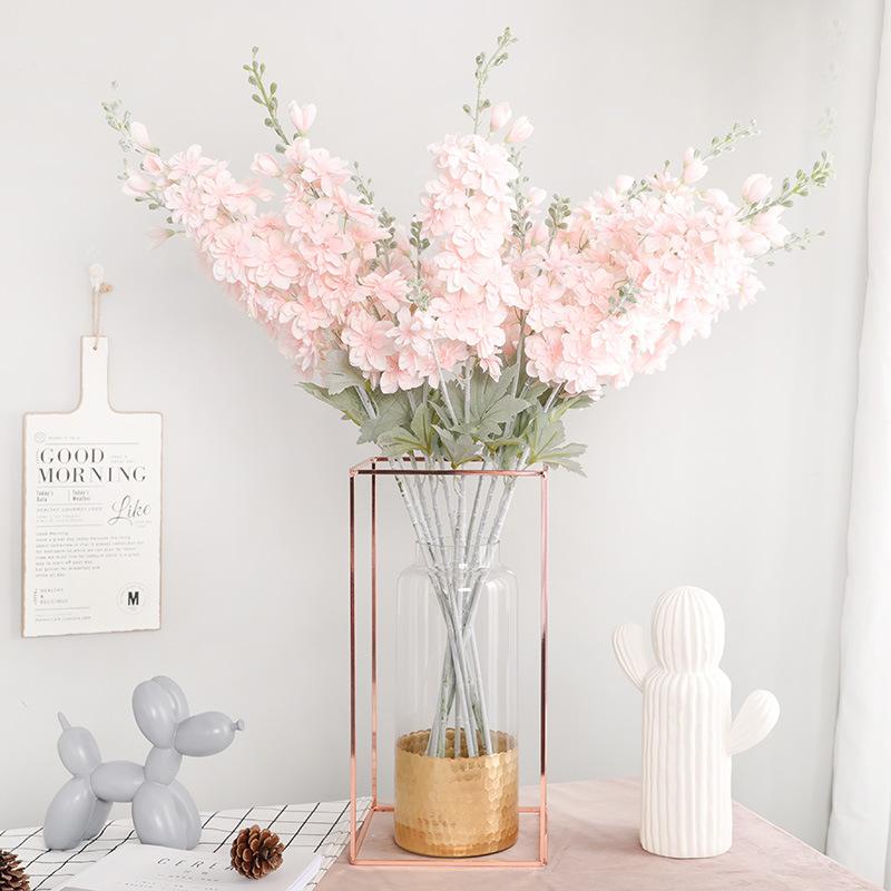 

Decorative Flowers & Wreaths 1 Bundle Artificial Plants For Home Decor Christmas Wreath Household Products Silk Delphinium Vases, 06