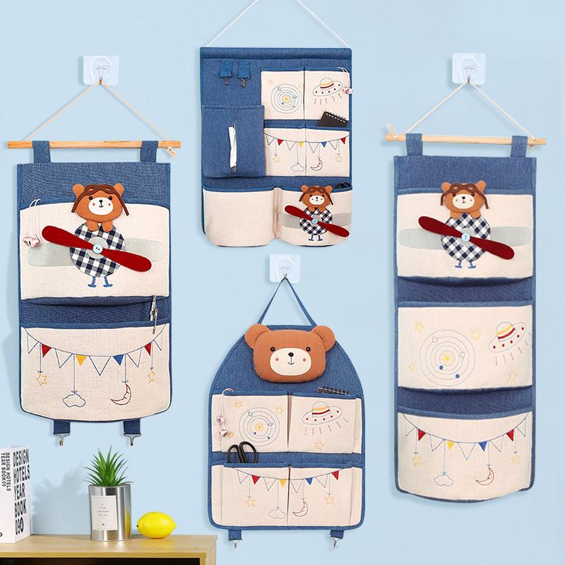 

Storage Boxes & Bins 2/3/4/7 Pockets Hanging Bag Bedside Organizer Dorm Room Cosmetic Sundries Sock Containers Holder With Hook