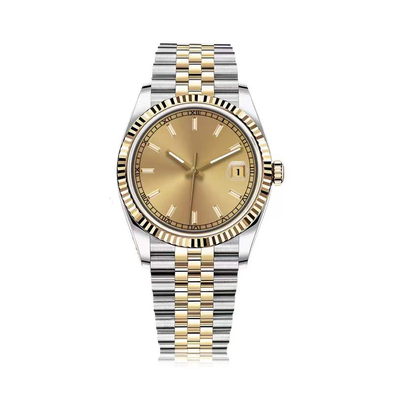 

Men's latest watch luxury 126333 REQUIN brand stainless steel gold silver triangle pattern outer ring two-tone bracelet 2813 automatic movement 41 mm watch Date just, Box