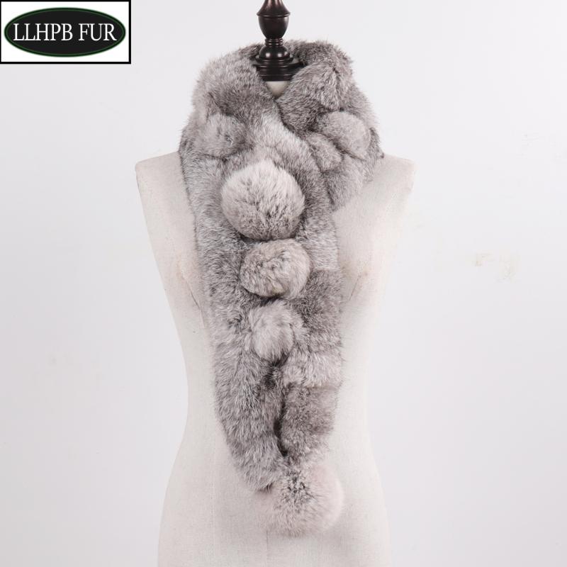 

Scarves Winter Genuine Fur Women 100% Natural Real Ring Scarf Warm Lady Mufflers