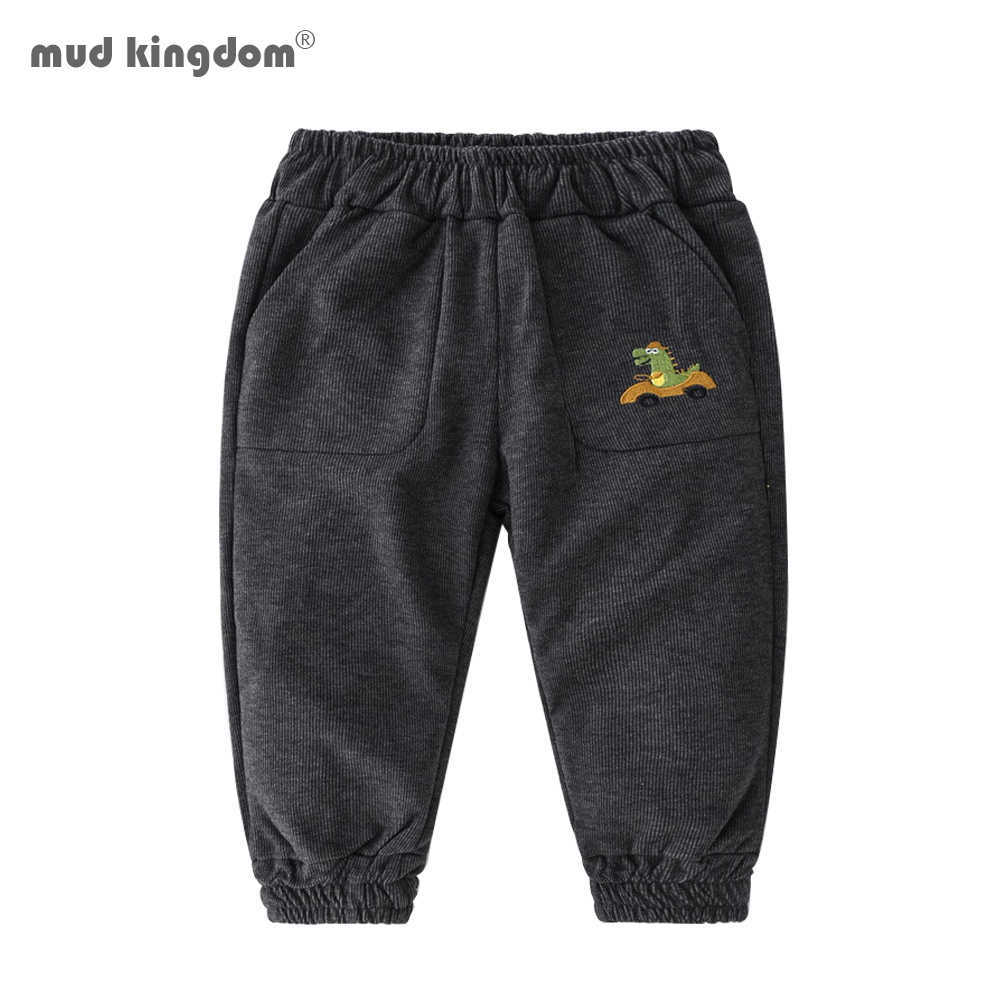 

Mudkingdom Toddler Boys Corduroy Pants Cartoon Dinosaur Cotton Elastic Waist 210615, Khaki