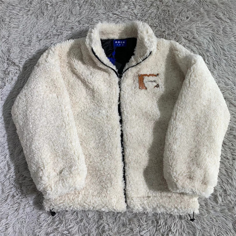 

2021 20fw New Top Lamb Wool Fleece Ader Error Zip Hoodie Men Women Embroidery Fashion Sweatshirts Jackets Coat Vrwf