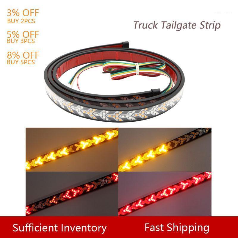 

Emergency Lights Promotion! 1.2m 12V Car Four Colors Flow Type LED Tailgate Strip Waterproof Brake Driving Turn Signal Light Fishbone Llight