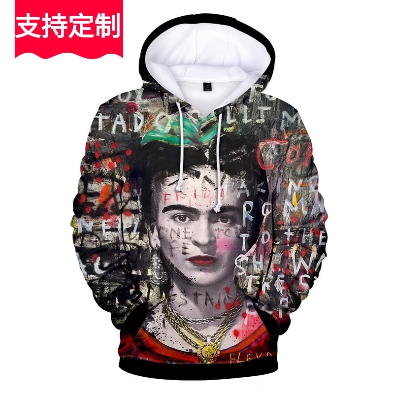 

Mexican female painter 3D trendy men's and women's Hooded Sweater