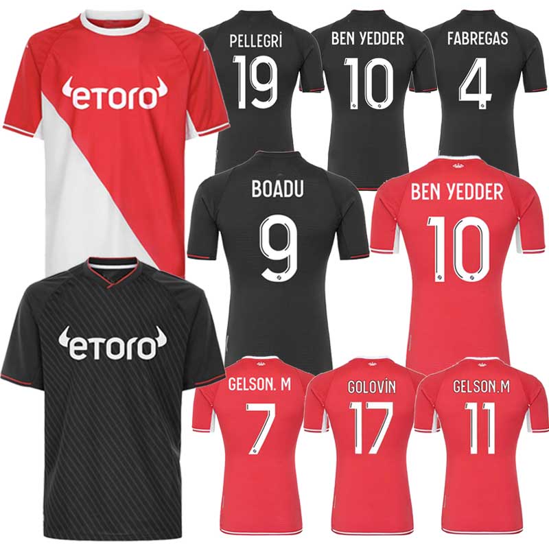 

2021 2022 Top Quality AS Monaco BEN YEDDER Soccer Jerseys BOADU GOLOVIN 21 22 maillot de foot GELSON Flocage JORGE Men Kids GEUBBELS Football Shirt wear, 2122