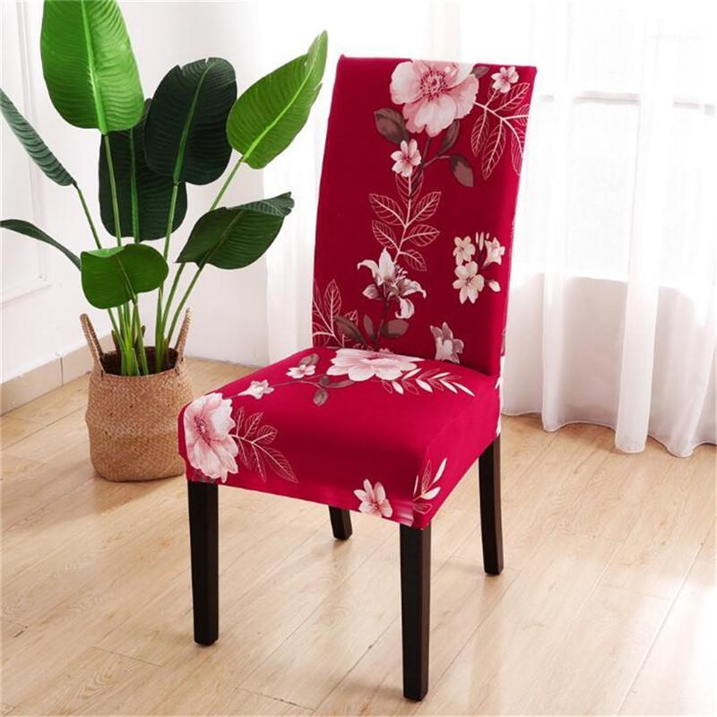

Small Fresh European-Style Floral Dining Chair Cover Detachable Anti-Dirty For Wedding Restaurant El