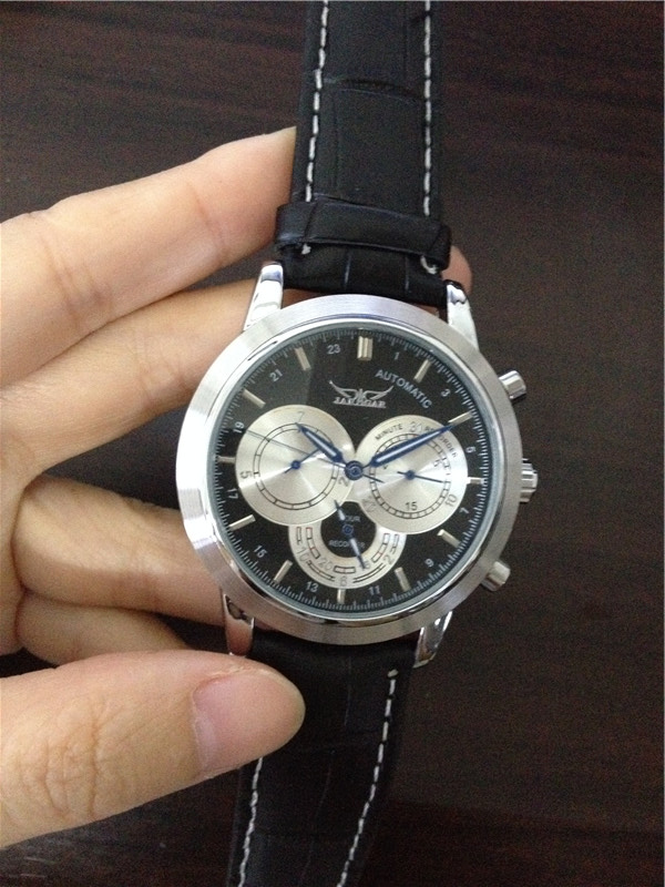 

Man business style wrist watch men JARAGAR fashion Date Alloy watches JR49, Black
